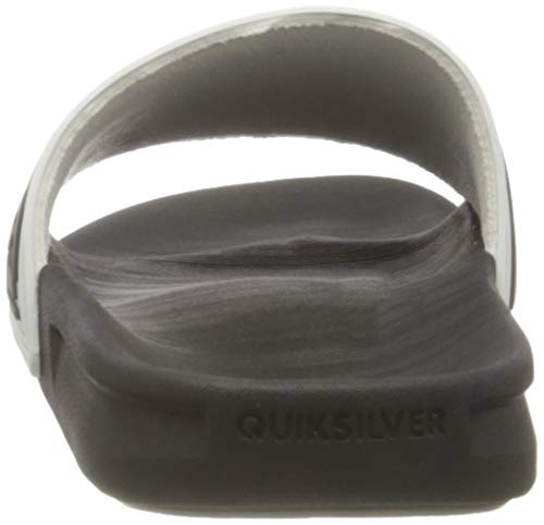 Quiksilver Rivi, Sandalia Slide Hombre, White/Black/White, 44 EU