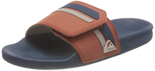 Quiksilver Rivi Slide Adjust, Sandalia Hombre, Red/Blue/Red, 43 EU