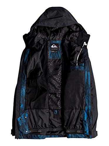 Quiksilver TR Ambition Chaqueta de Nieve, Hombre, Azul (Daphne) / Negro (Stellar), M