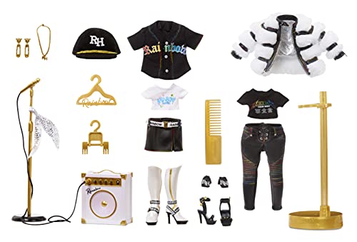 RAINBOW HIGH Rockstar Lyric Lucas Moda Set de Juego con 2 Conjuntos Mix&Match, Instrumentos Musicales y Accesorios para muñecas. Edad: 6 a 12 años, Color (423232-INT)