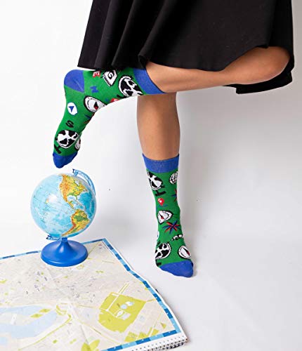 Rainbow Socks - Hombre Mujer Divertidos Calcetines Colegio- 1 Paar - Cuaderno - Talla 41-46