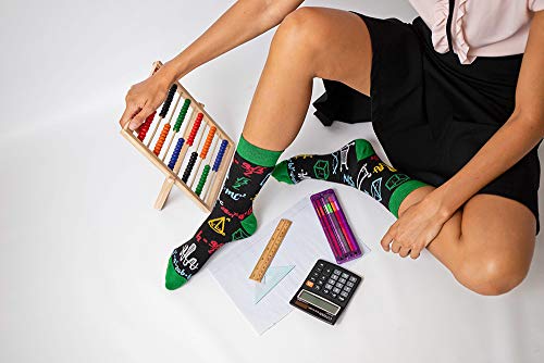 Rainbow Socks - Hombre Mujer Divertidos Calcetines Colegio- 1 Paar - Cuaderno - Talla 41-46