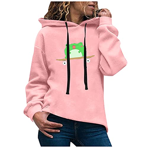 RainSund Sudaderas Capucha Mujer - Oversized Hoodie Sudaderas con Capucha Sudaderas Basicas Mujer Pullover Tops Blusa Calle