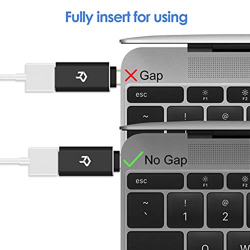 Rankie Adaptador USB C a USB 3,0, Función de OTG, Compatible Dispositivos con USB Tipo C, 2 Unidades, Negro