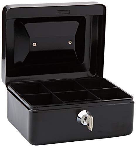 Rapesco SB0006B1 Caja Fuerte Portátil con Portamonedas, 15 cm de ancho, Negro