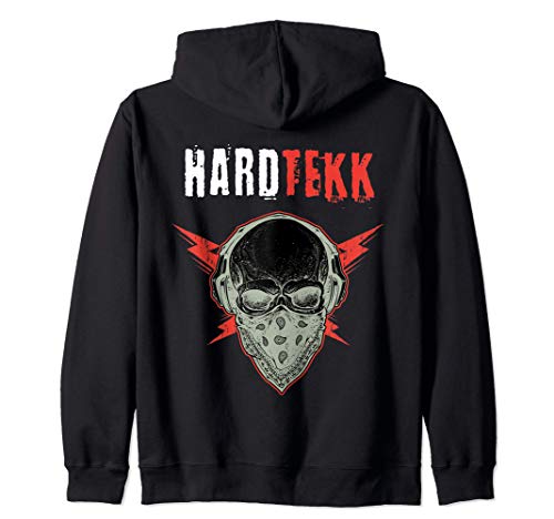 Rave Techno Hardtekk EDM Skull Hardcore Sudadera con Capucha