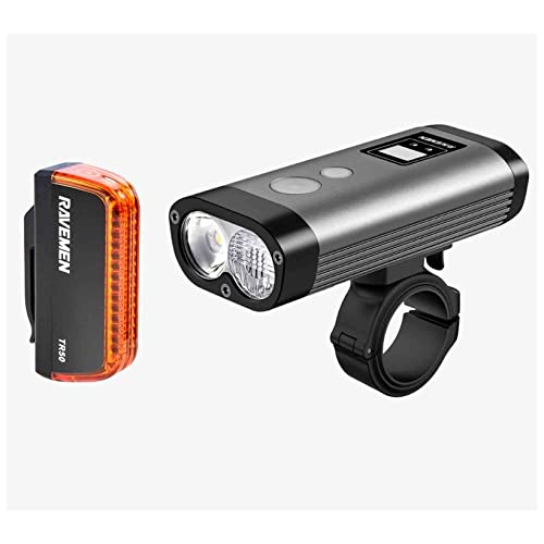 RAVEMEN LS25 - Juego de Luces USB para Bicicleta (PR1200 + TR50)