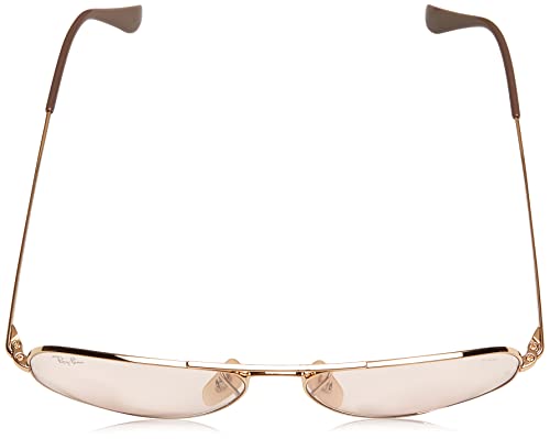 Ray-Ban Aviator Metal II Lentes Oscuros, Dorado/Rosa Claro Fotocromático, 58/14/140 Unisex Adulto