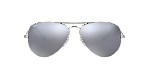 Ray-Ban Rb 3025, Gafas de Sol Unisex Adulto, Plata/ Espejo, 58 mm