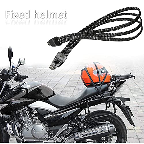 Rayong 3 Piezas Pulpos Elasticos Transporte 68cm Correa de Cuerda Elástica Multicuerda Cuerdas elásticas Planas con Ganchos para Cascos para Moto Bicicleta Equipaje,Pulpo Moto,Accesorios Moto