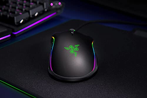 Razer Mamba Elite- Ratón para juegos , Ratón Gaming con 9 botones mecánicos programables, sensor óptico con 16.000 ppp e iluminación Chroma RGB, Negro