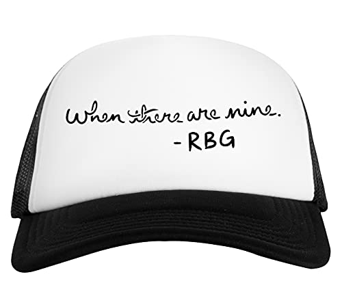 RBG When There Are Nine Gorra De Béisbol Unisex Blanca Negra White Black Baseball Cap Unisex