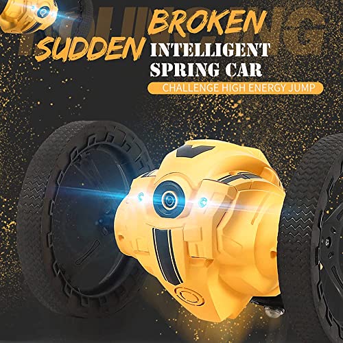 RC Toy Cars Rechargeable Glowing Drifting RC Cars Bounce Robot RC Bouncing Car 360° Flip Remote Control Car Fast Off-Road Stunt RC Toy Car Boys Girls Adults Xmas Gifts