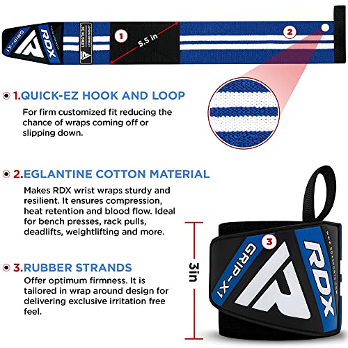 RDX Correas de Levantamiento Gym Muñequeras para Peso Elevación Deportivas,Muñequera Tirantes para Power Lifting, Gimnasio Fitness, Musculación, Entrenamiento, Gimnástico