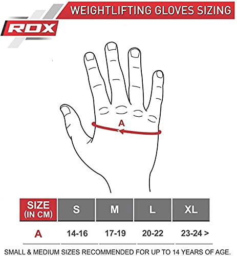 RDX Guantes Gimnasio Levantamiento de Pesas, Maya Hide Cuero, Antideslizante Agarre con Correa Larga, Fitness Gym Gloves para Powerlifting Musculación Culturismo Workout Entrenamiento, Hombre Mujere