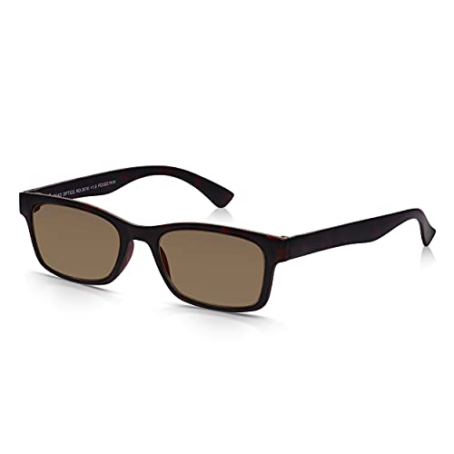 Read Optics Gafas de Sol para Leer Hombre/Mujer – Estilo Italiano Tortoise - Lentes Tintadas Protección UV-400 Graduadas +2.50 Dioptrías