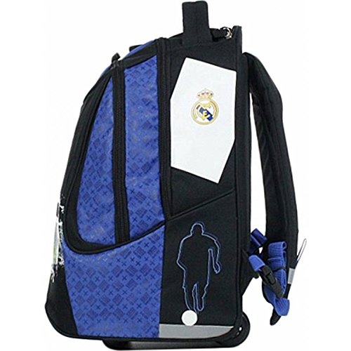 Real Madrid Mochila Roulette Mixta niño, Azul, 47 cm