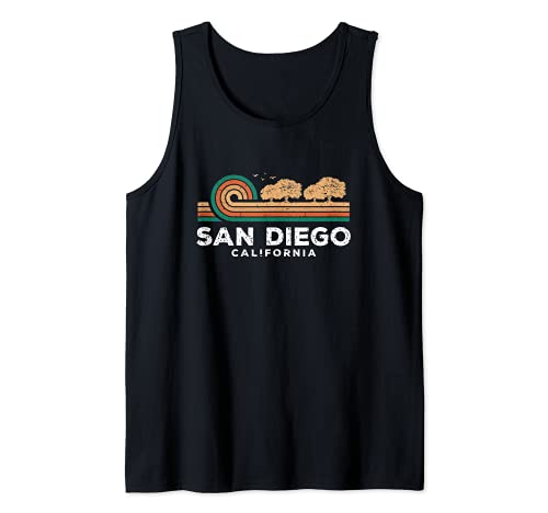Recuerdo vintage de San Diego Sunset California Camiseta sin Mangas