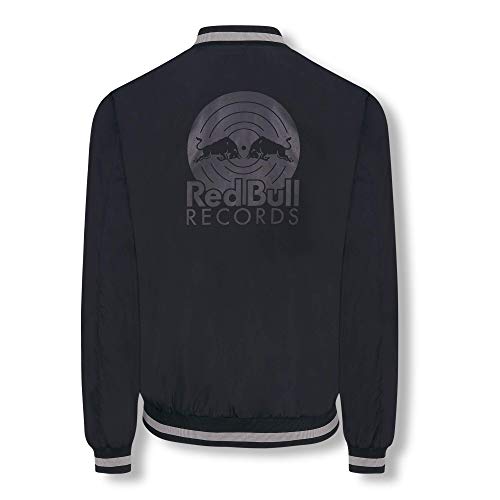 Red Bull Records Vinyl College Chaqueta, Negro Unisexo XX-Large Abrigo, Records Original Ropa & Accesorios