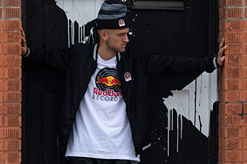 Red Bull Records Vinyl College Chaqueta, Negro Unisexo XX-Large Abrigo, Records Original Ropa & Accesorios