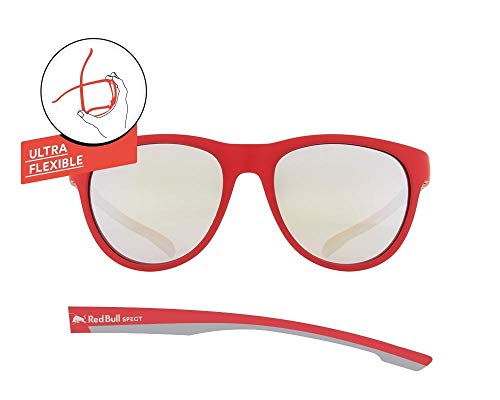 Red Bull Spect Eyewear SPIN-003P - Gafas de sol polarizadas, color rojo y plateado