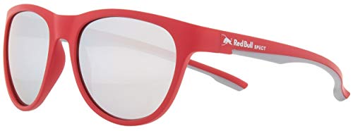 Red Bull Spect Eyewear SPIN-003P - Gafas de sol polarizadas, color rojo y plateado