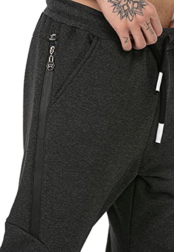 Redbridge Pantalón Chandal para Hombre Joggers Sweat-Pants Básicos Gris Oscuro XXL