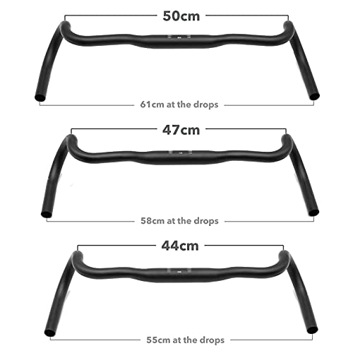 REDSHIFT Fregadero de cocina, manillar para bicicleta de carretera, manillar de grava, aluminio, abrazadera de 31,8 mm, altura de 20 mm, ancho de 53 cm con bucle