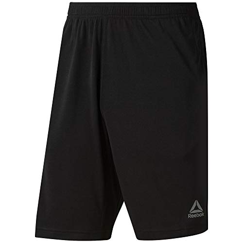 Reebok Te Jersey Short Pantalón Corto, Hombre, Negro, L