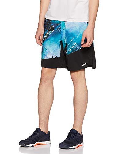 Reebok TS Epic Short AOP Q1 Pantalón Corto, Hombre, Negro, S