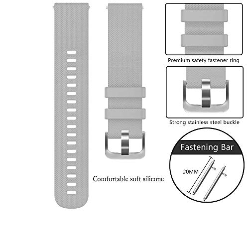 Reemplazo de correa de silicona de liberación rápida compatible con Garmin Vivoactive 3 HR Galaxy Active 2 Polar Ignite Garmin Venu Sq para accesorios de correa de reloj inteligente