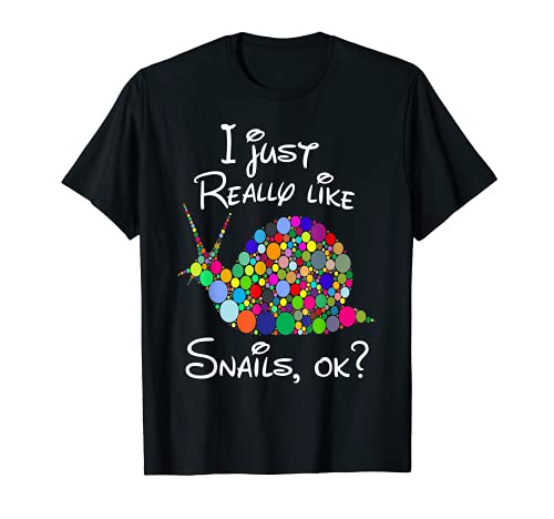 Regalo divertido de caracol para niños con texto en inglés "I Just Really Like Caracoles" Camiseta