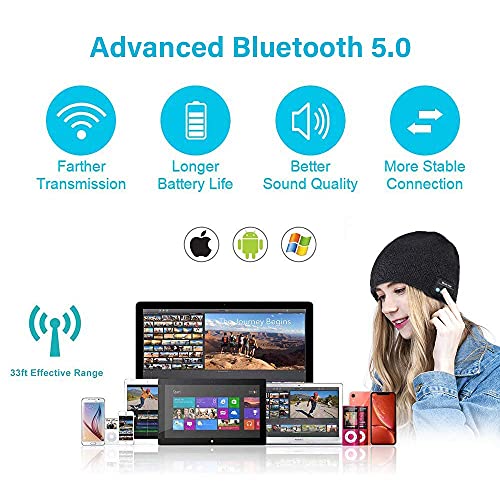 Regalos Originales Para Hombre Gorro Bluetooth - Regalo Hombre Padre Navidad Ideas Regalo Hombre Mujer Adolescentes, Gorros Invierno Auriculares Bluetooth Regalo Personalizado Hombre Deporte Ciclismo