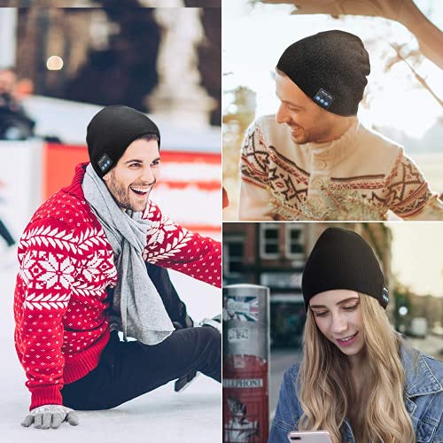 Regalos Originales Para Hombre Gorro Bluetooth - Regalo Hombre Padre Navidad Ideas Regalo Hombre Mujer Adolescentes, Gorros Invierno Auriculares Bluetooth Regalo Personalizado Hombre Deporte Ciclismo