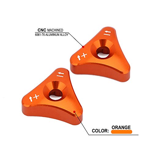 Regulador de perilla de horquilla delantera para horquilla WP 48 mm SX SX-F EXC XC-W 125-530cc SUPERMOTO SMC ENDURO 690 2008 2009 2010 - naranja