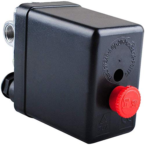 Regulador del Compresor de Aire Neumático Central Poweka Válvula de Control Interruptor de Presión 90-120 PSI 240V