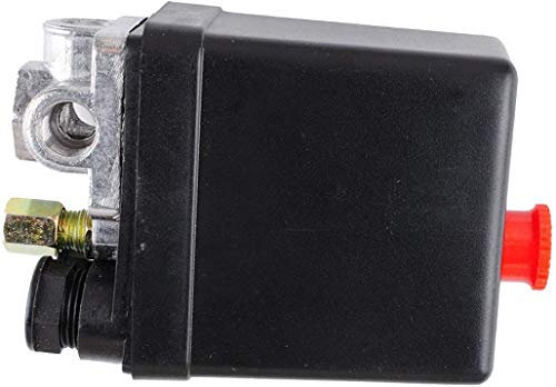 Regulador del Compresor de Aire Neumático Central Poweka Válvula de Control Interruptor de Presión 90-120 PSI 240V