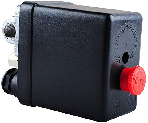 Regulador del Compresor de Aire Neumático Central Poweka Válvula de Control Interruptor de Presión 90-120 PSI 240V