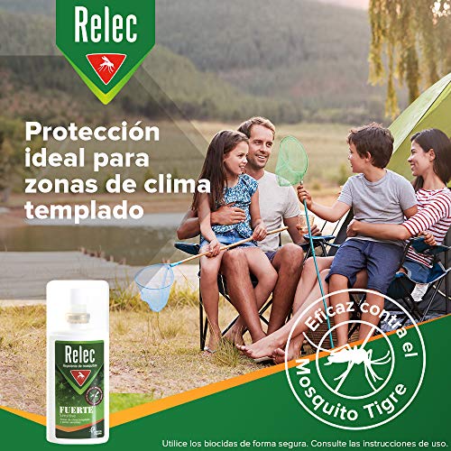 Relec Fuerte, Spray Antimosquitos, Repelente de mosquitos, Eficaz contral el mosquito tigre, Sin olor, sin perfume y sin alcohol, 75 ml