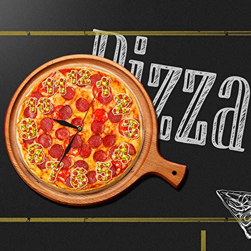 Reloj de Pared Pizza de Pepperoni Italiana Reloj de Pared Restaurante Italiano Diseño de Pizza Reloj Pizzeria Pasta Diner Chef Vintage Gift Sign Reloj Reloj