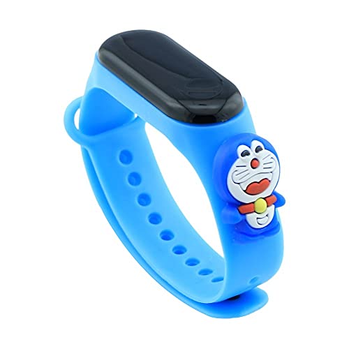 Reloj digital pulsera de silicona niño niña deportivo dibujos animados - correa compatible xiaomi mi band, Doraemon, Correa