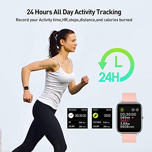 Reloj Inteligente Mujer , IDEALROYAL Smartwatch Mujer con Oxígeno Sanguíneo Presión Arterial Frecuencia Cardíaca Sueño, Podómetro & Impermeable Reloj Deportivo para iOS Android