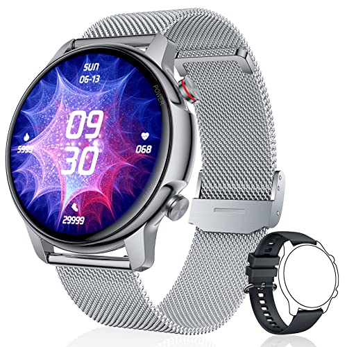 Reloj Inteligente Mujer Smartwatch Hombre: Fitness Tracker Pulsera Actividad con 1.32" TFT Impermeable ip68 Smart Watch Monitor de Sueño Pulsómetro Presión Arterial Podómetro Deporte para iOS Android