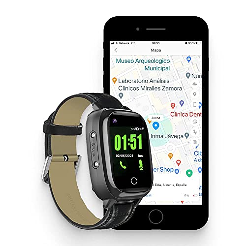 Reloj Localizador GPS Personas Mayores, Niños, Alzheimer, Botón SOS, Detector Caída, Teléfono, App Español, Reloj Abu Family Care, Manual Español