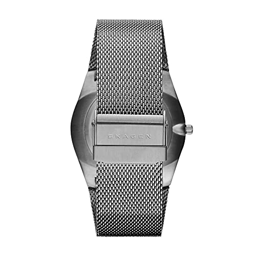 Reloj Skagen Melbye de tres manecillas para hombre, tamaño de caja de 40 mm, al menos 50% de acero inoxidable reciclado