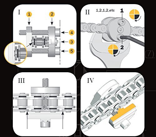 Remachadora AFAM EASY RIV 5 para cadenas de moto 520,525,530