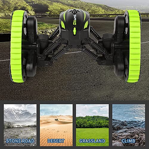 Remote Control Car For Kids 2 Wheeled RC Car Double Sided Driving with Leds 360 Flips All Terrain RC Crawler Wheels Remote Control Car Fast Off-Road Stunt RC Toy Car Boys Girls Adults Xmas Gift