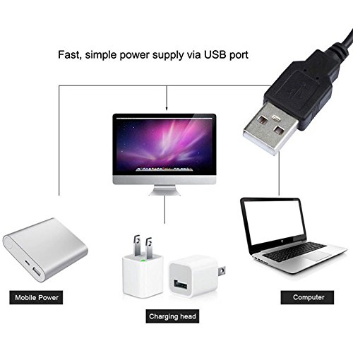 Renohef USB llevó luces de tira,3528 5 metros 300 Leds blanco cálido tiras LED con cable USB,TV Sobremesa para computadora portátil de escritorio,Iluminación del hogar,Luces de fiesta-No impermeable