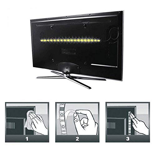 Renohef USB llevó luces de tira,3528 5 metros 300 Leds blanco cálido tiras LED con cable USB,TV Sobremesa para computadora portátil de escritorio,Iluminación del hogar,Luces de fiesta-No impermeable