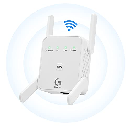 Repetidor WiFi 1200Mbps,Amplificador Señal WiFi Banda Dual 2.4GHz y 5GHz Extensor de Red WiFi,con Puerto Ethernet, WPS, Modo Ap/repetidor/enrutador/Cliente, Compatible con Todos los enrutadores